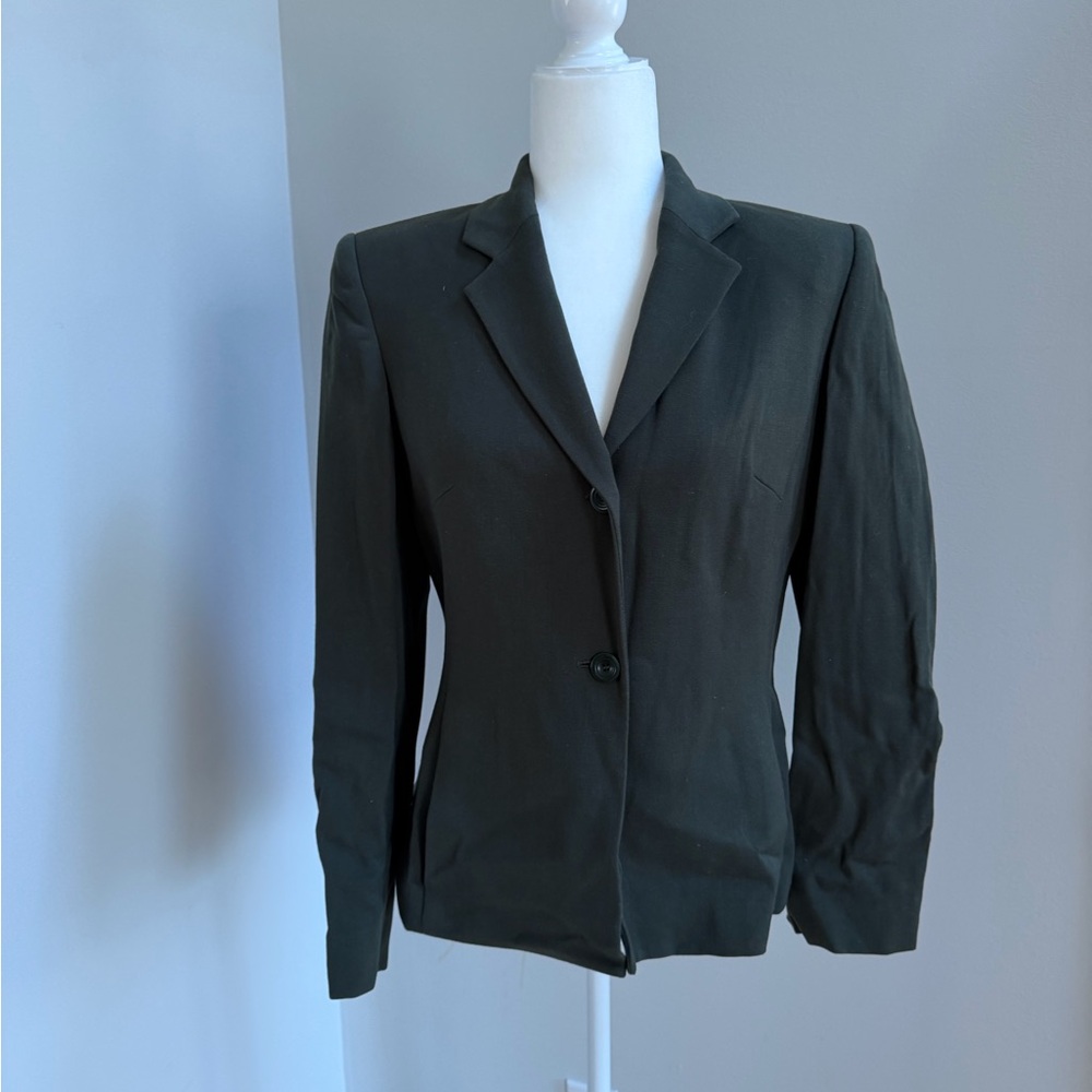 Nordstrom Olive Green Tailored Blazer Jacket